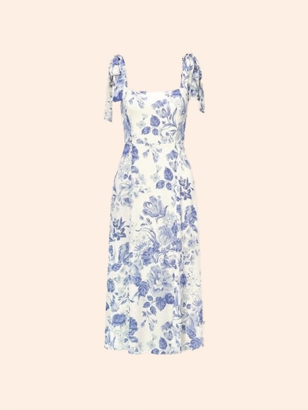 Reformation Twilight Dress Color Lucerne Size 2 Blue White Midi Dress